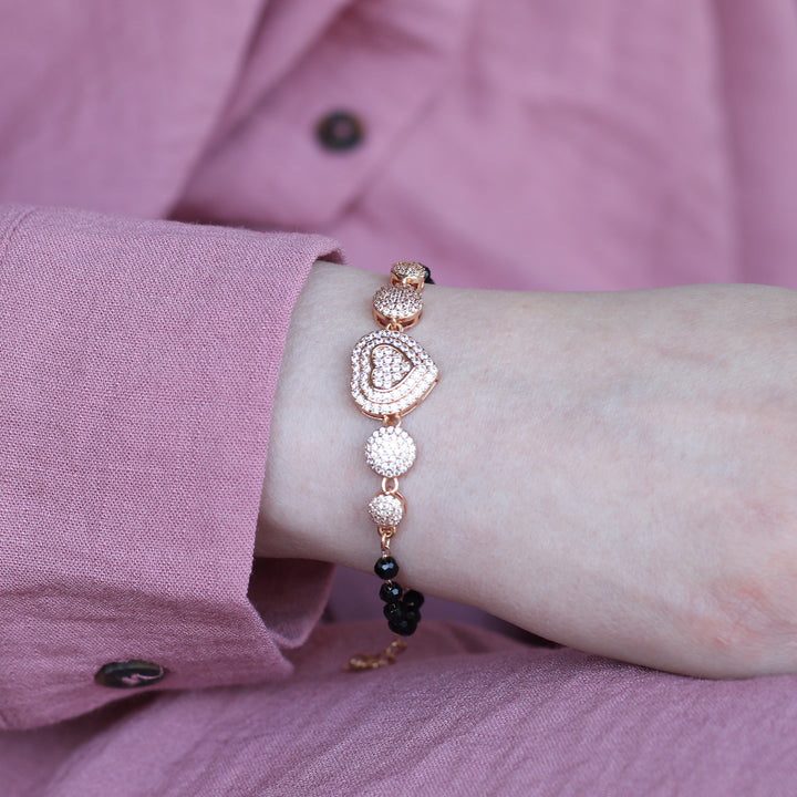Adjustable Heart Love Rose Fold bracelet