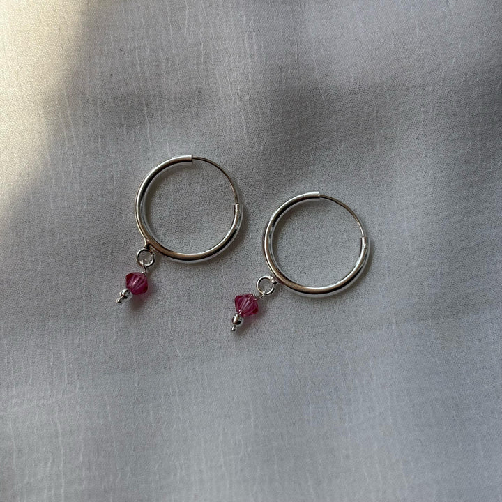 Pure Silver Bali Asian Tiny Lightweight Dainty Unisex Hoop Earring