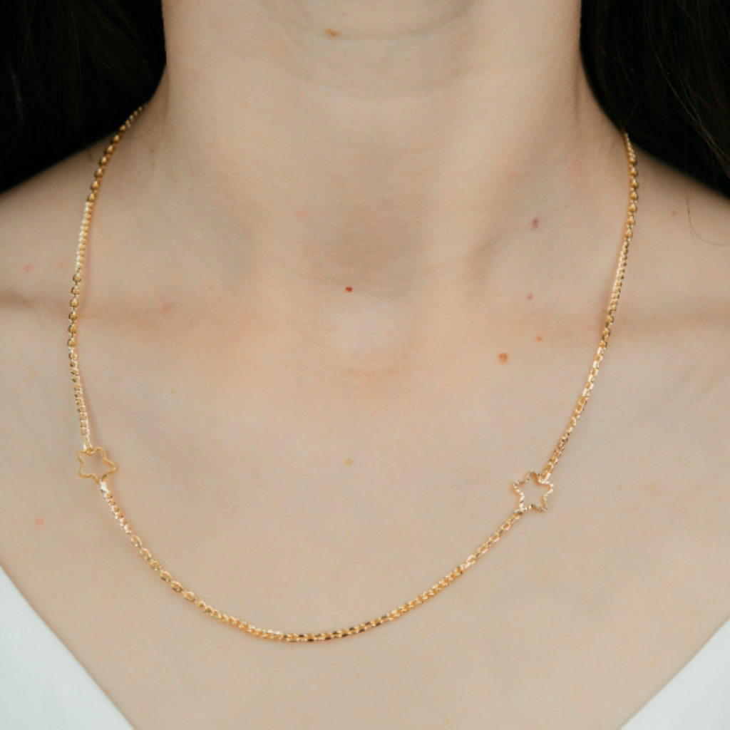 Two chain 2025 necklace gold