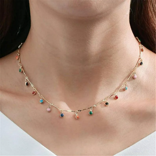 Silver choker necklace with pendant online