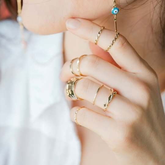 Silver stylish rings online