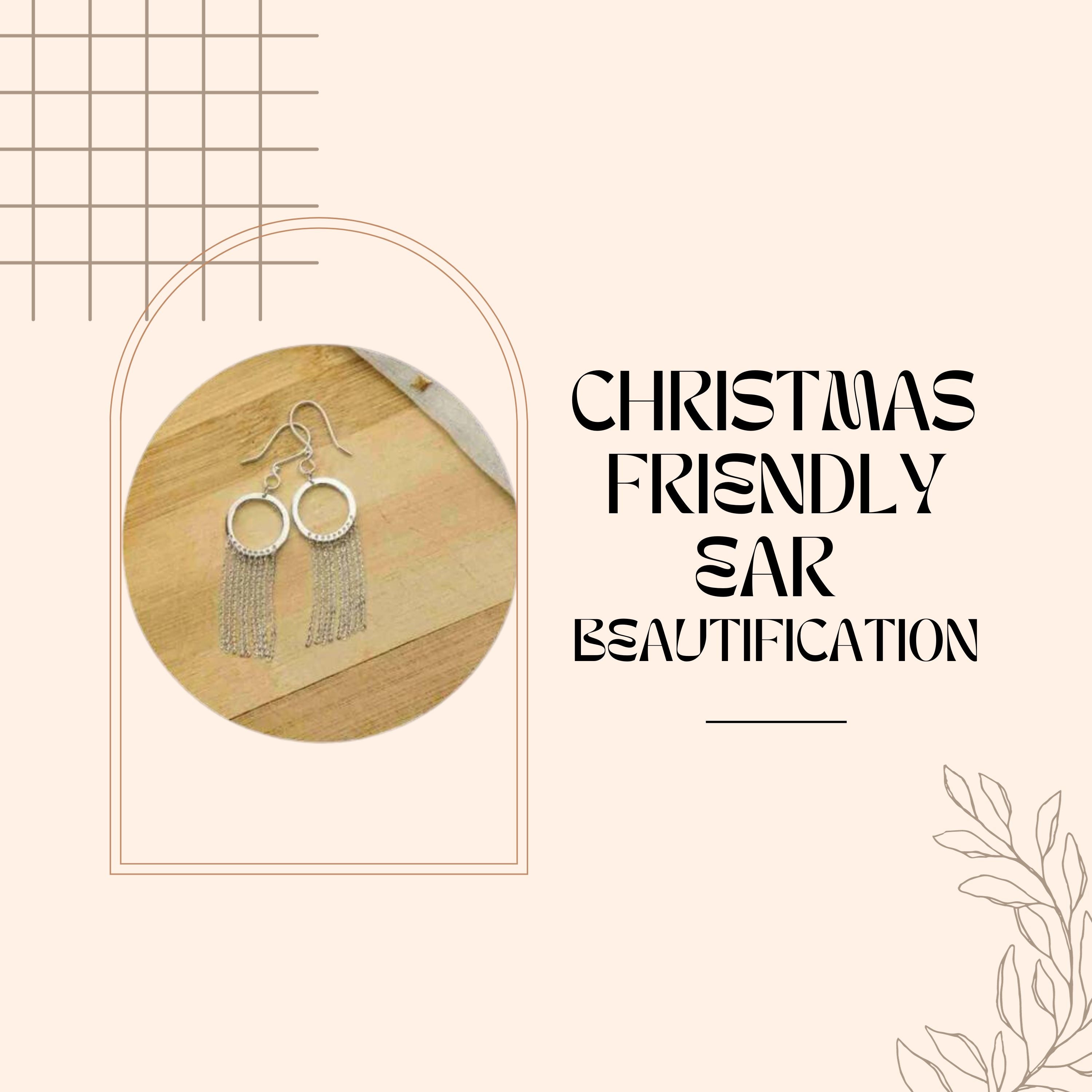 Sterling silver Christmas earrings