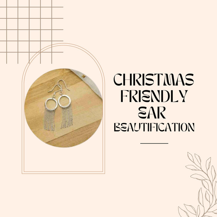 Sterling silver Christmas earrings