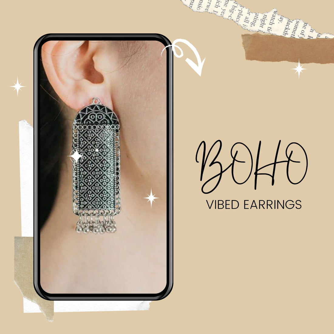 Rectangle Boho Studs