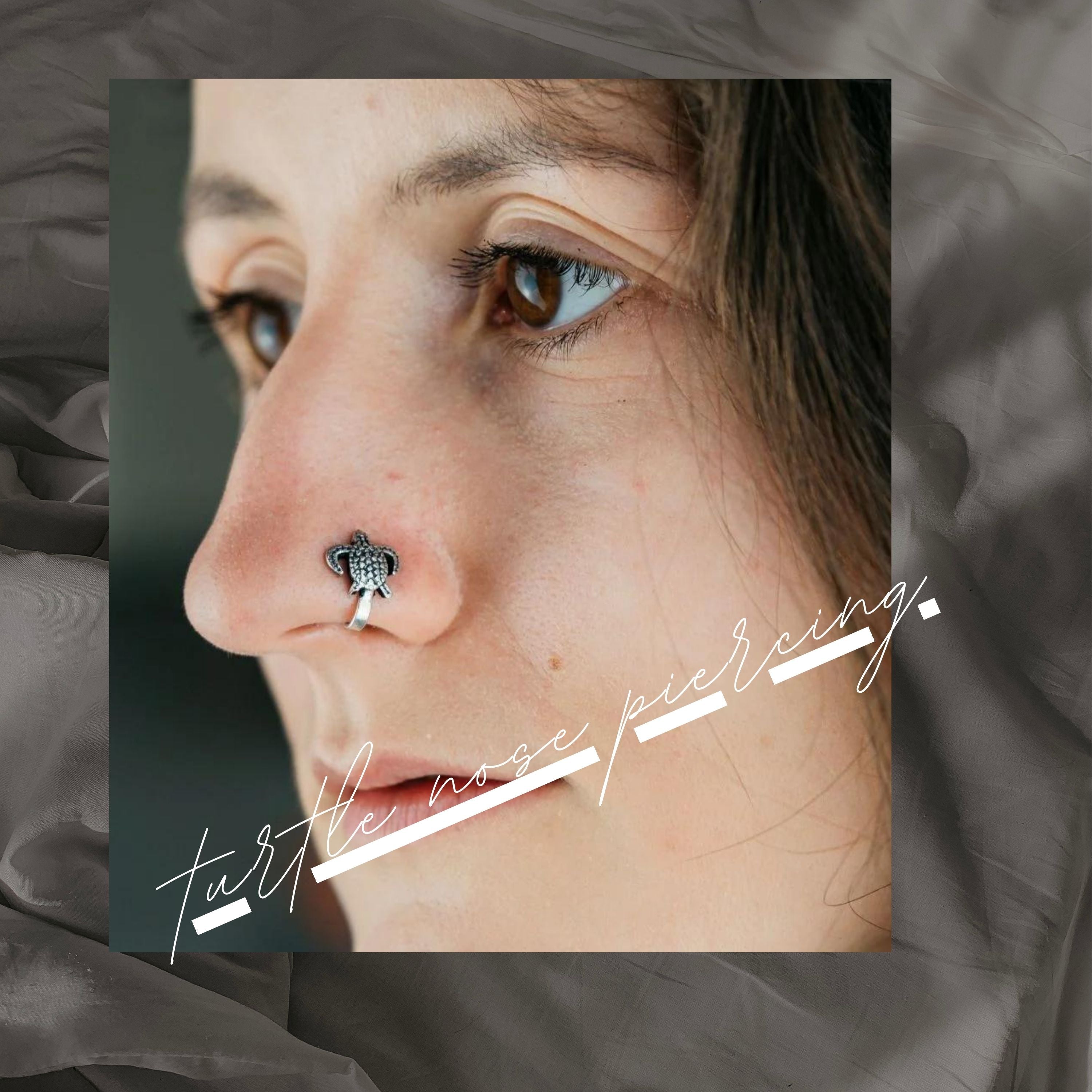 A Stylish Start to the New Year: Oxidized German Silver Turtle Nose Piercing