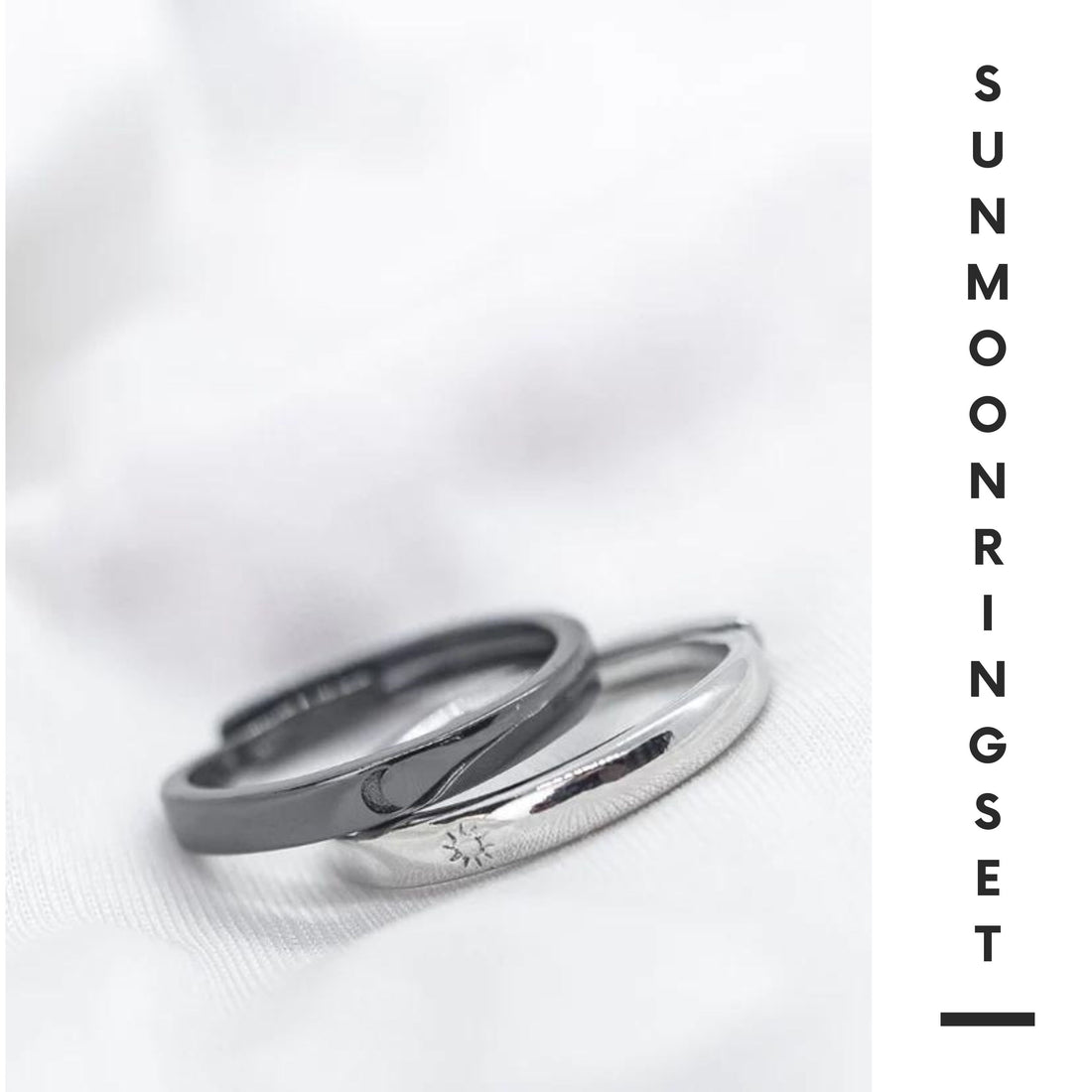 SUN MOON RING SET