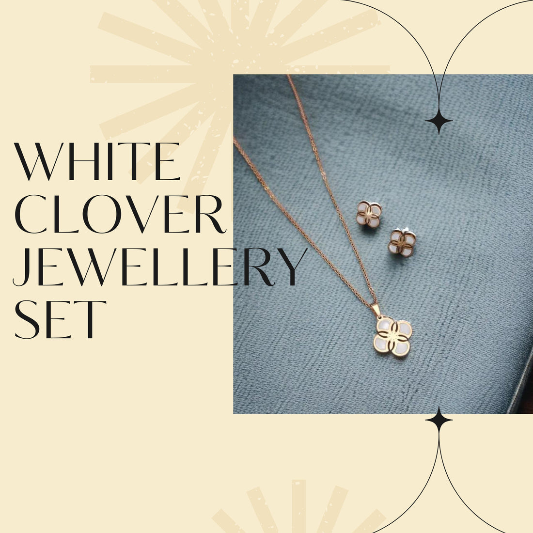 White Clover Jewellery Set