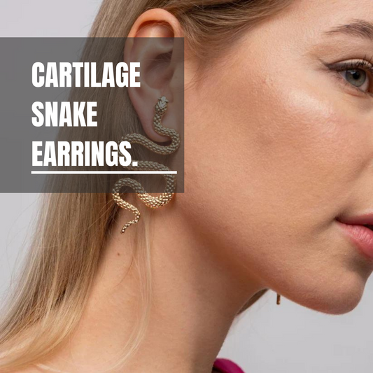 CARTILAGE STATEMENT SNAKE EARRINGS 