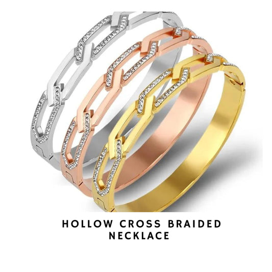 Journey of Symbolism: Divine Elegance Hollow Cross Bracelet Bangle