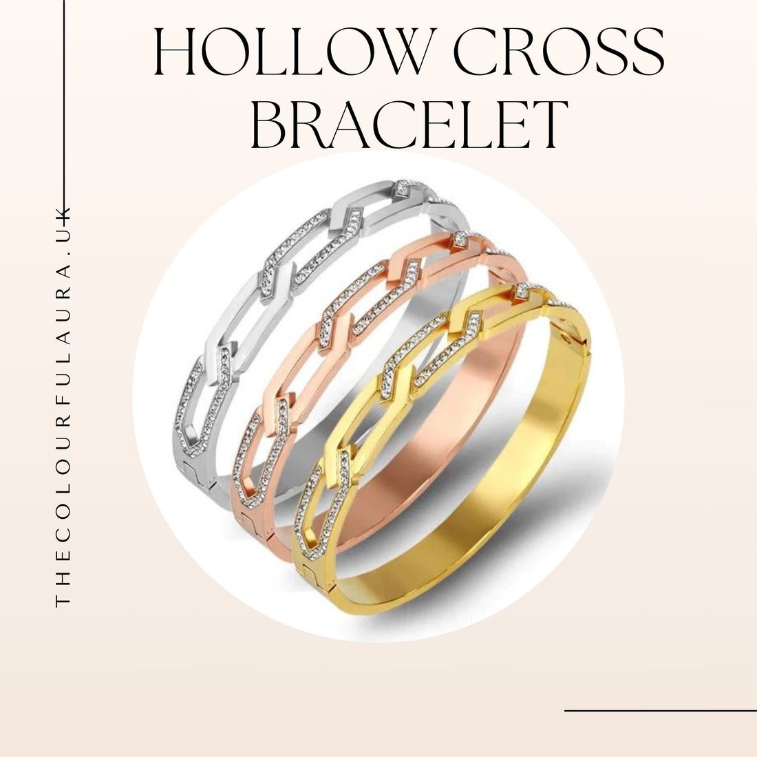 Hollow Cross Bracelet