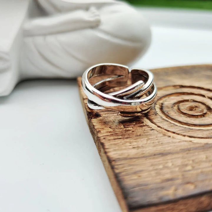 Chunky Sterling Silver Stacking Rings: Double the Layers, Double the Style!