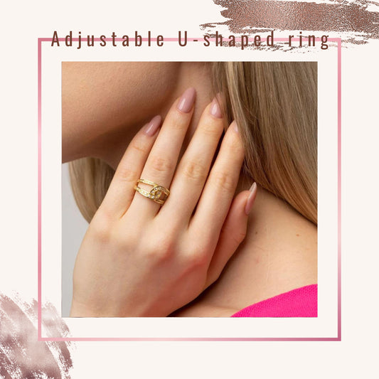 Adjustable U-shaped ring