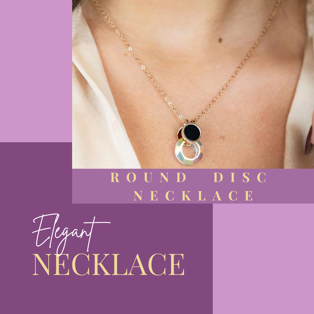 Round Disc Necklace - The Sleek Necklace That Goes with Everything (Seriously!)