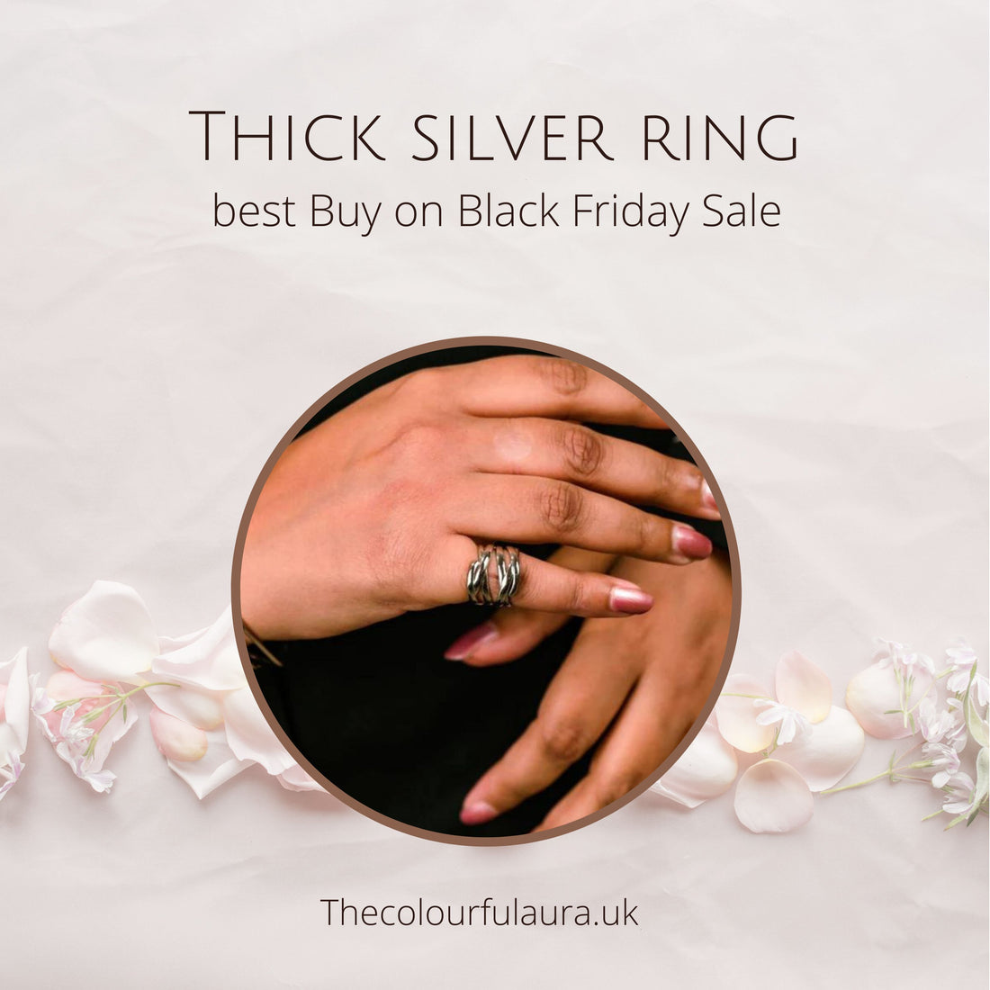 Thick Silver Thumb Ring - Will Let you Be in trend this Black Friday.