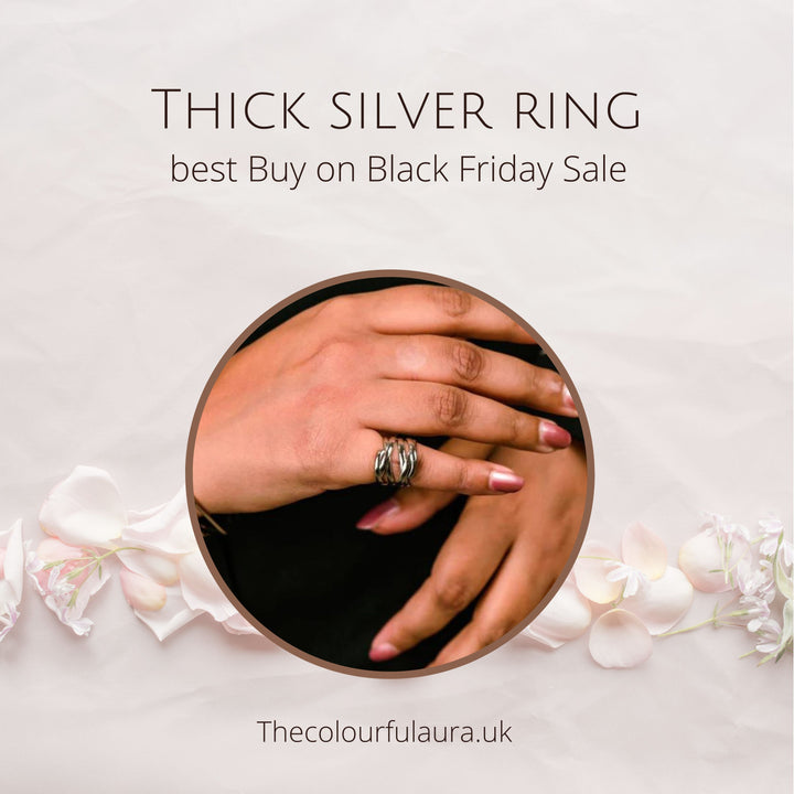 Thick Silver Thumb Ring - Will Let you Be in trend this Black Friday.