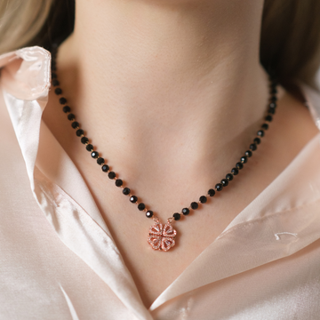 Because Ordinary Mangalsutras are too Mainstream: Embrace Our Black Crystal Mangalsutra Necklace!