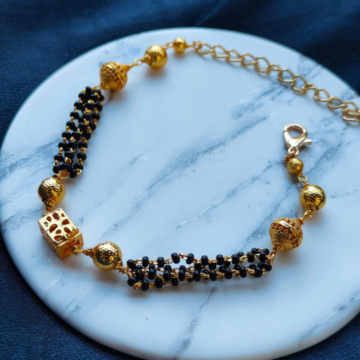 Adorning Heritage: Unveiling the Elegance of the Square Bead Mangalsutra Bracelet