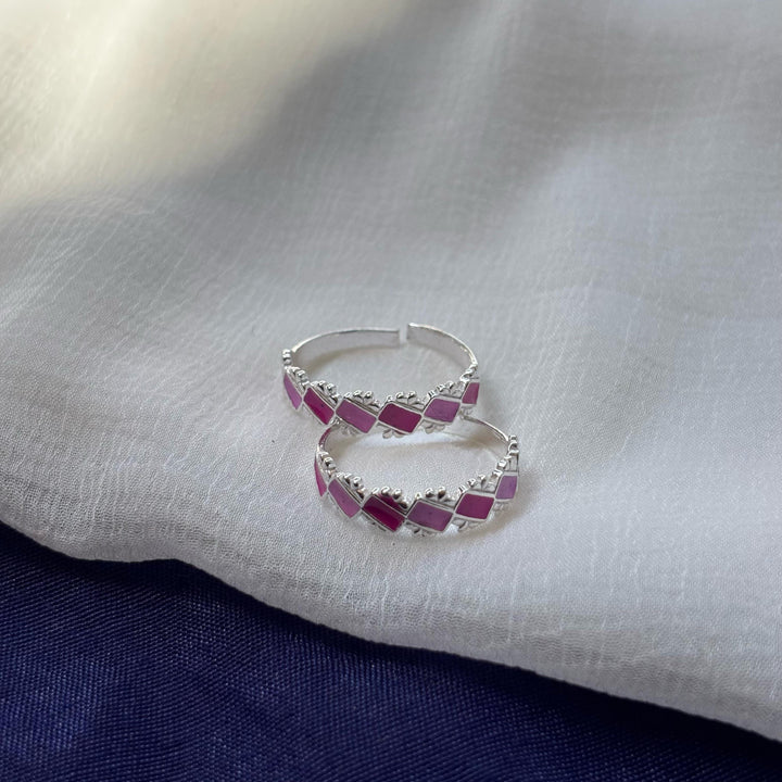 Pink Purple Adjustable Pure Silver Bohemian Foot & Toe Ring: Style, Comfort & Everyday Wear