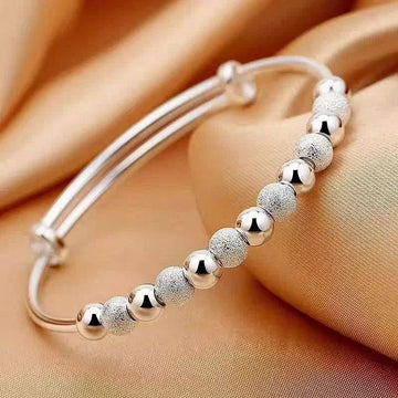 Silver Plated Beaded Adjustable Bracelet — Everyday Style & Meaning