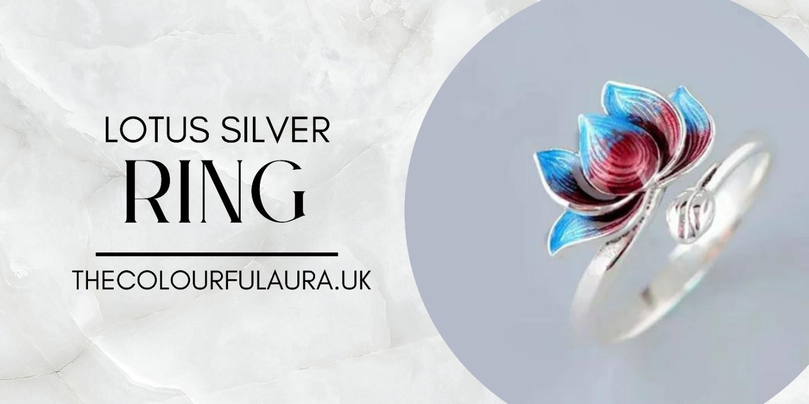 Eternal Bloom: Unveiling the Allure of the Adjustable Red Blue Lotus Silver Dainty Ring for Women