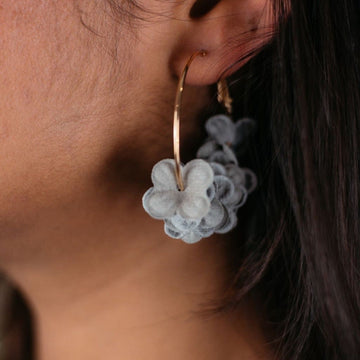 Spring Blossoms: Embrace the Season with Golden Petal Hoop Earrings!