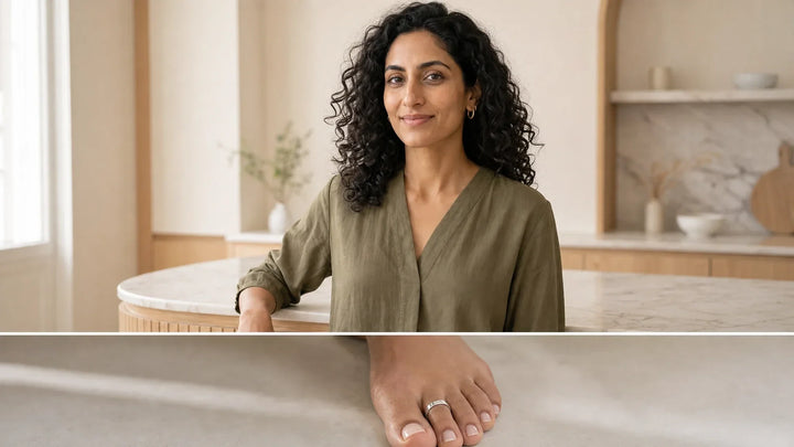 Zeya wearing 925 Silver Adjustable Hammered Foil Boho Midi Tribal Band Toe Ring for Adjustable Toe Rings Gold: A Complete Guide | The Colourful Aura