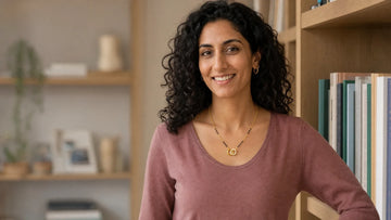 Zeya wearing Delicate Twin Ring Dokiya Mangalsutra Necklace– Modern Symbolism for Modern Mangalsutra Pendant Design: A Complete Guide | The Colourful Aura