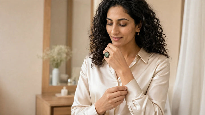 Zeya wearing Finger Elastic Punk Hip Hop Watch Ring vintage watch for Vintage Boho Watches: A Complete Guide | The Colourful Aura