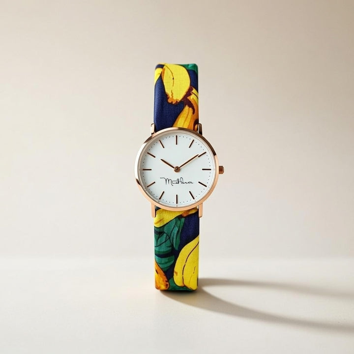 Colourful Changeable Fabric Strap White Dial Tie Knot Wrist Watch