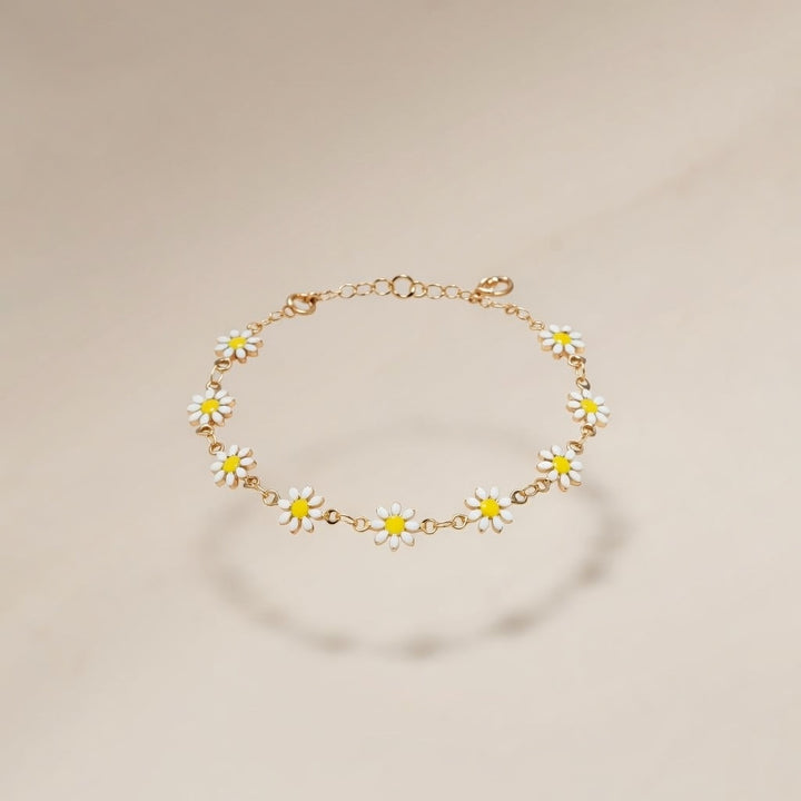 Multicolour Flower Charms Summer Indie Boho Daisy Floral Adjustable Anklet