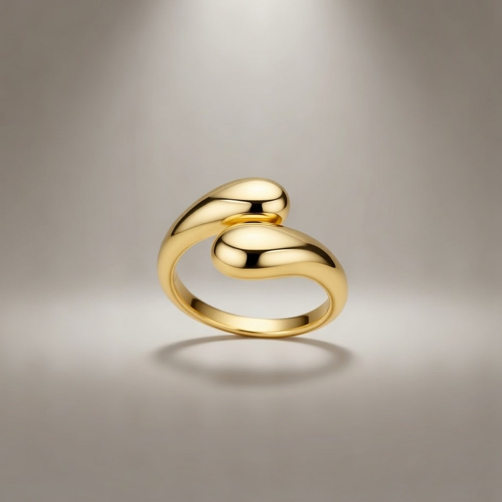 Minimal Open Curve Adjustable Gold/SIlver Ring — Boho Jewellery UK | The Colourful Aura