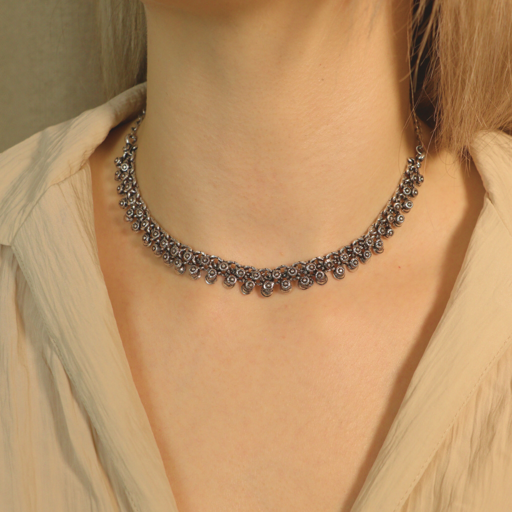 Statement Elegance Chain Indian Oxidized Boho Bohemia Ethnic Choker Necklace