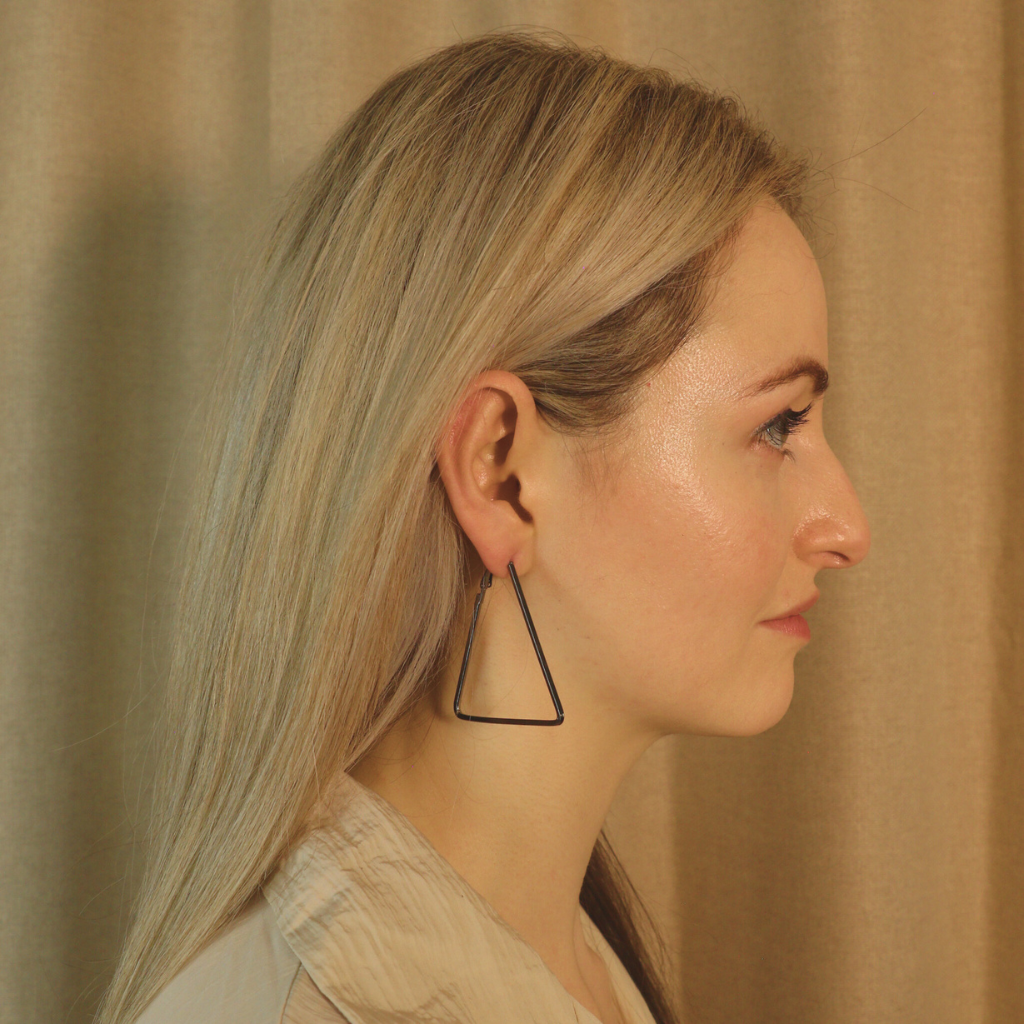 Large Triangle Summer Beach Dainty Hoop Earring