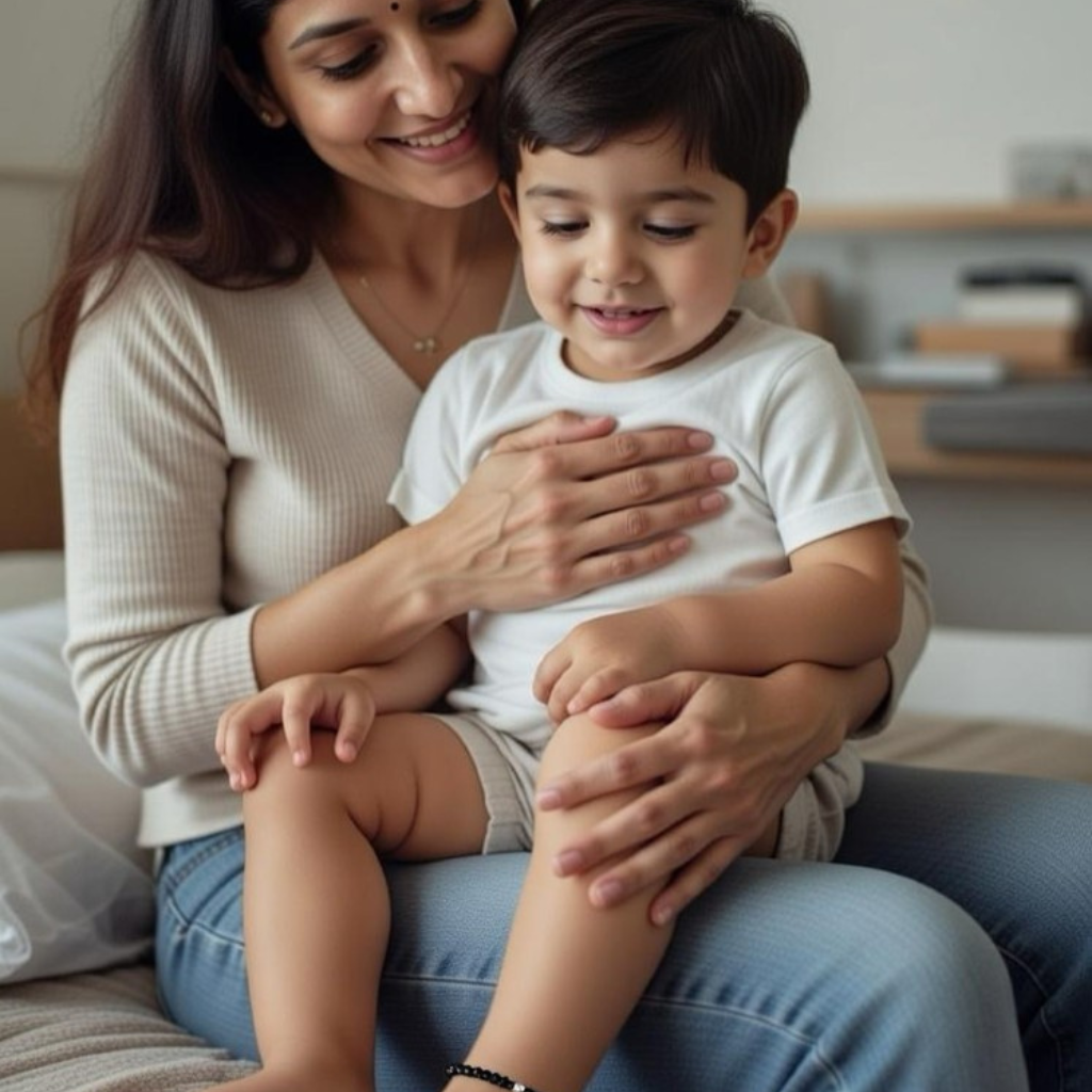 Classic Black Beaded Kids Nazaria Bracelet/Anklet