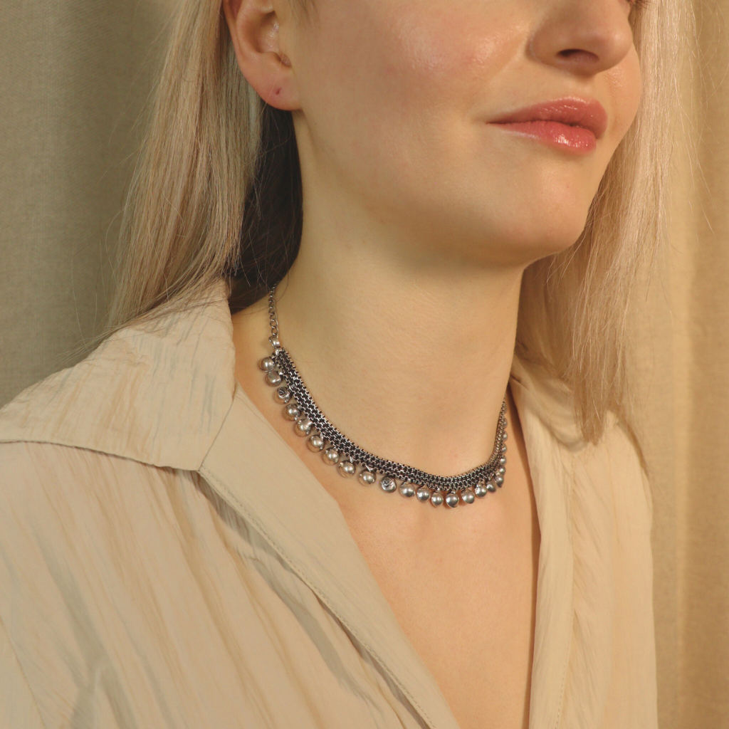 Statement Indian Oxidised Boho Choker Temple Choker Gypsy Necklace