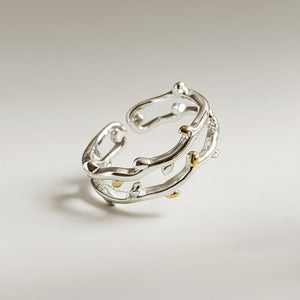 925 Sterling Silver Tree Leaf Vine Bohemian Dainty Band Ring – The Colourful Aura
