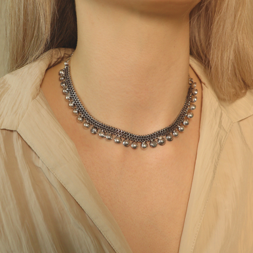 Statement Indian Oxidised Boho Choker Temple Choker Gypsy Necklace