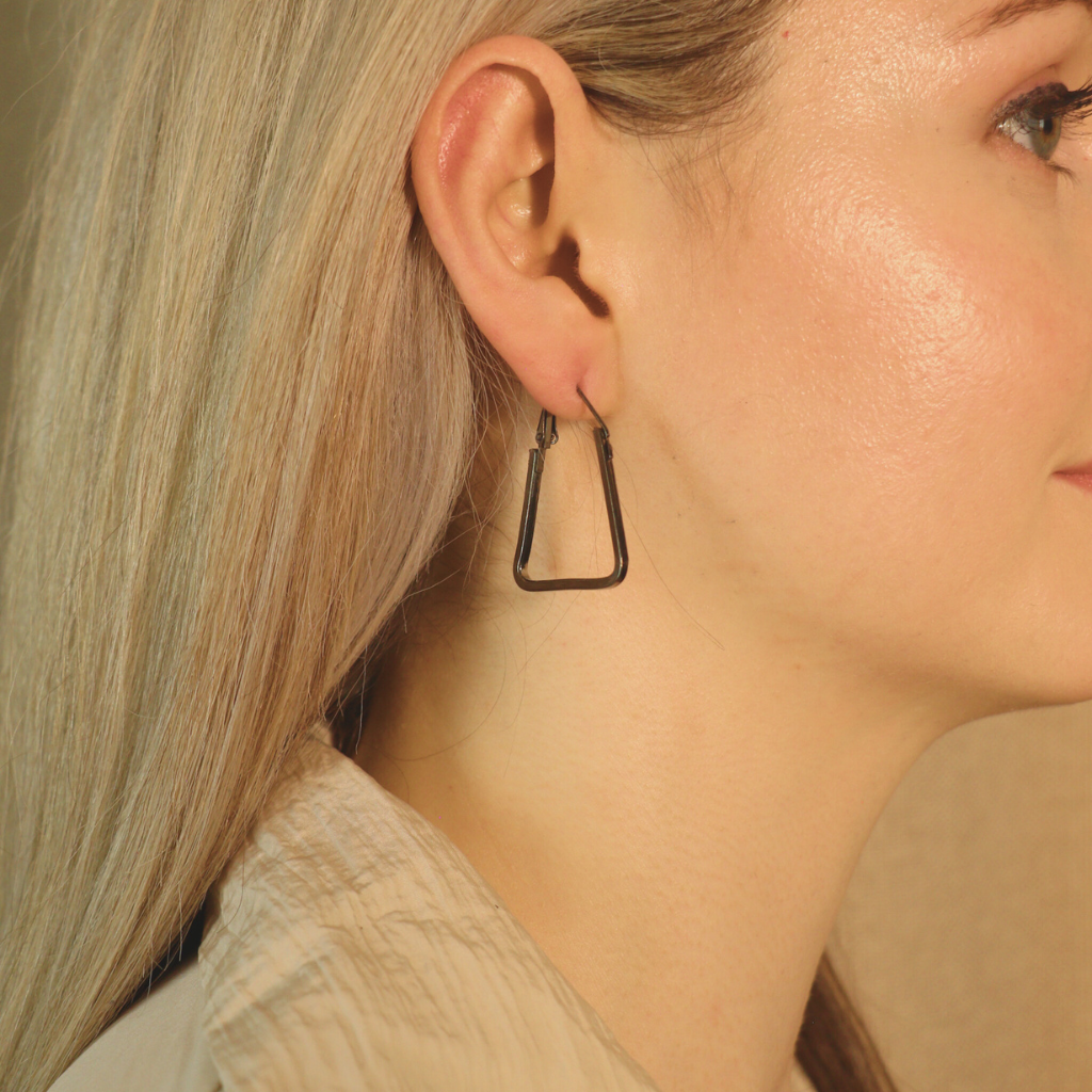 Small Triangle Summer Beach Dainty Hoop Earring