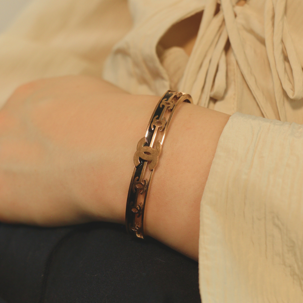 Rose Gold Slim Band Cuff Magnetic Bangle Bracelet