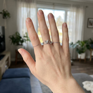4 Piece Silver Bohemian Butterfly vintage Tribal midi Stackable rings Ring (Close-up Detail) | The Colourful Aura
