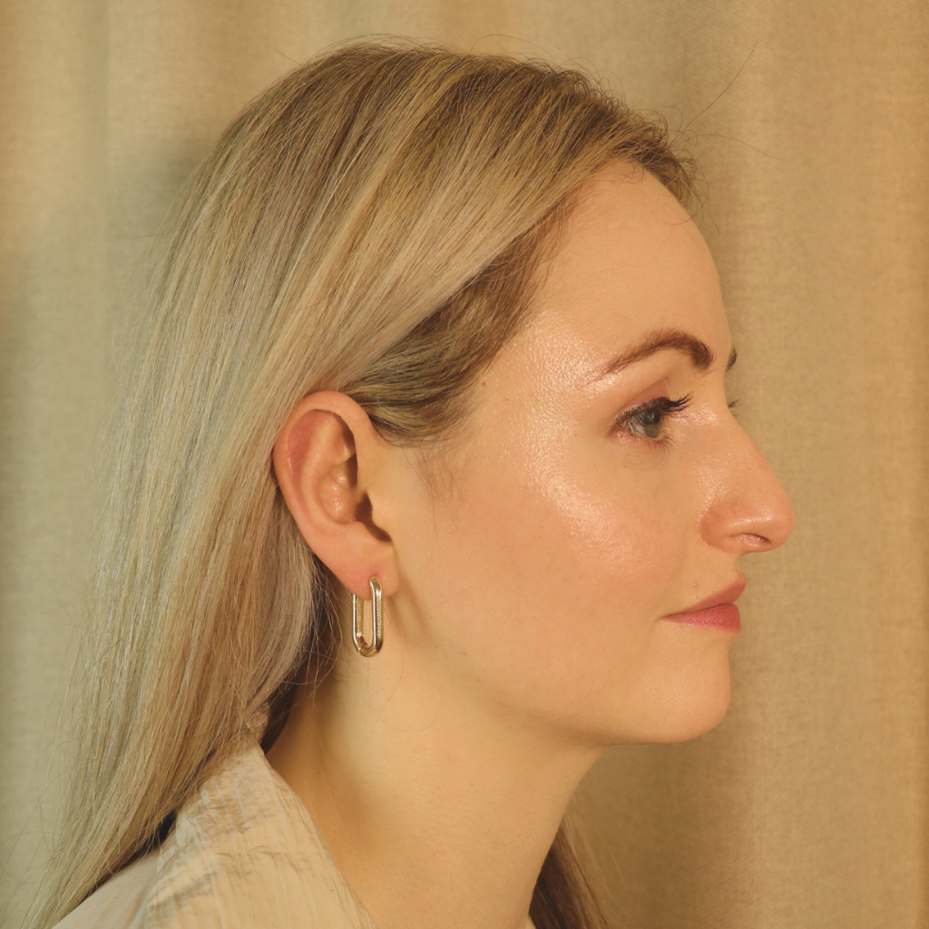 Sterling Silver U Shape Geometric Minimalist Square Huggies Hoop Earrings