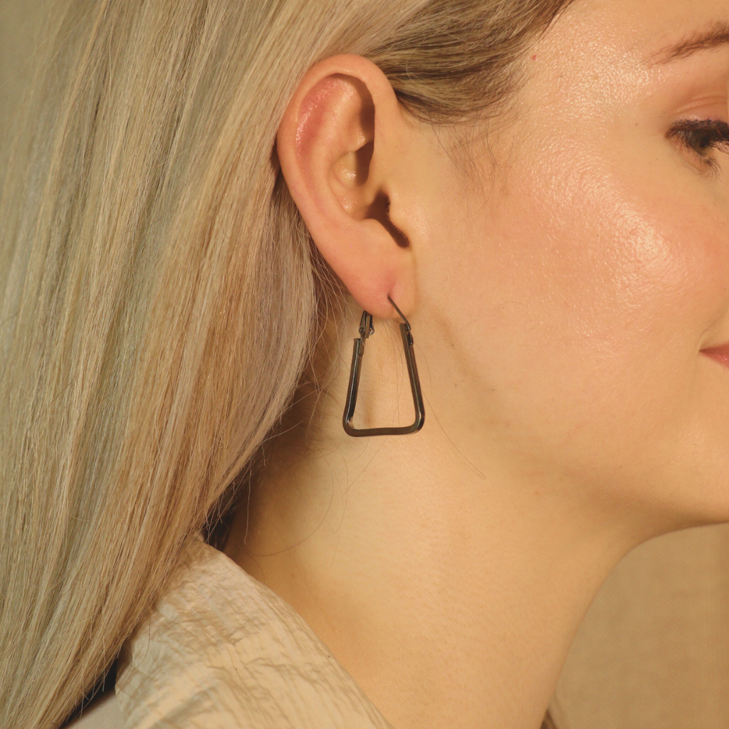 Small Triangle Summer Beach Dainty Hoop Earring