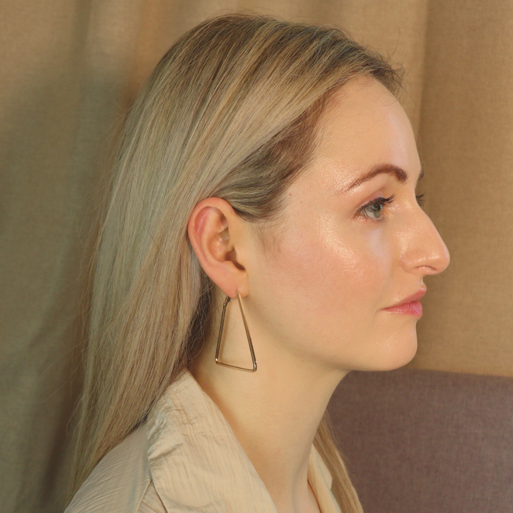 Large Triangle Summer Beach Dainty Hoop Earring