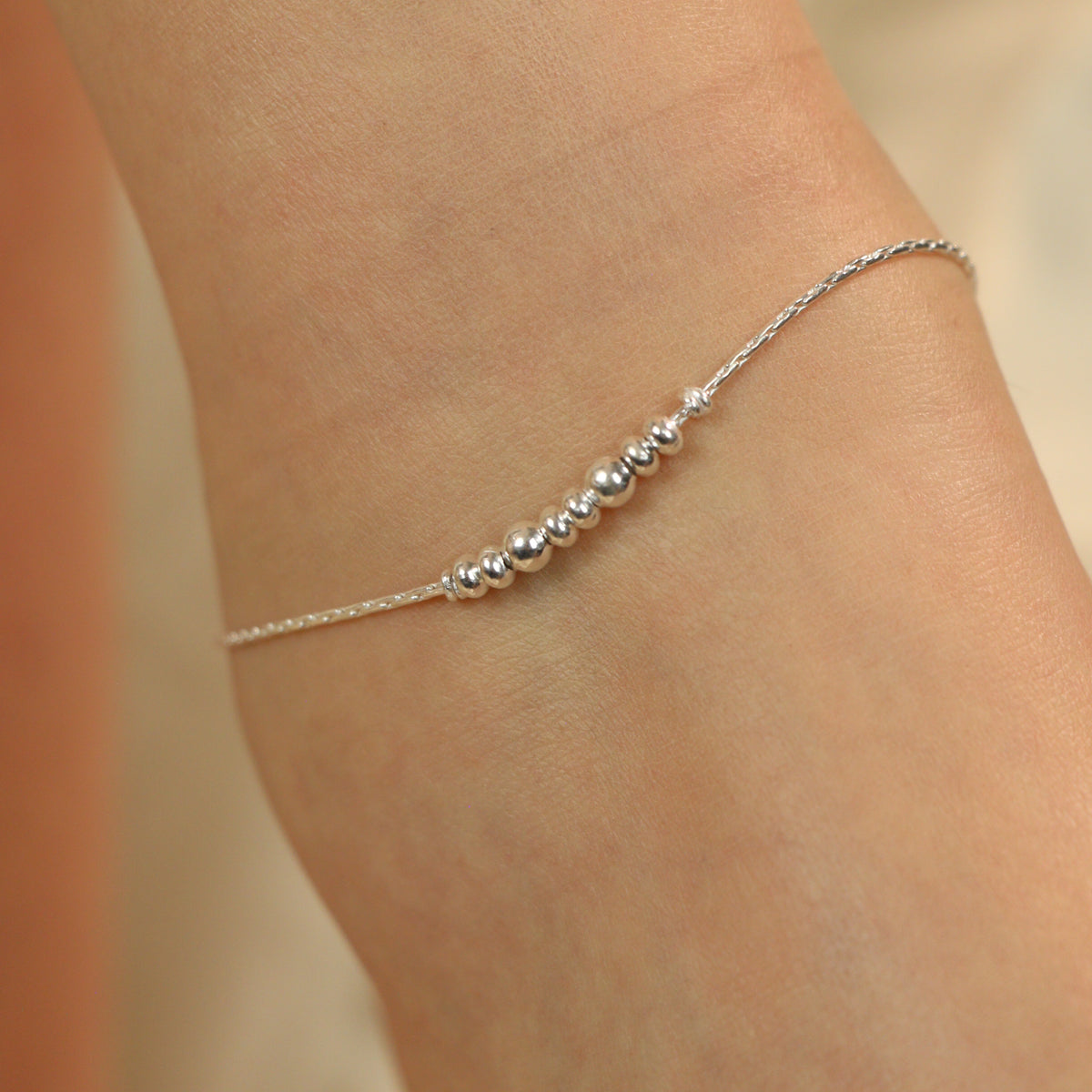 925 Silver Five Round Ball Slim Rope Indian Payal Anklet – The Colourful Aura