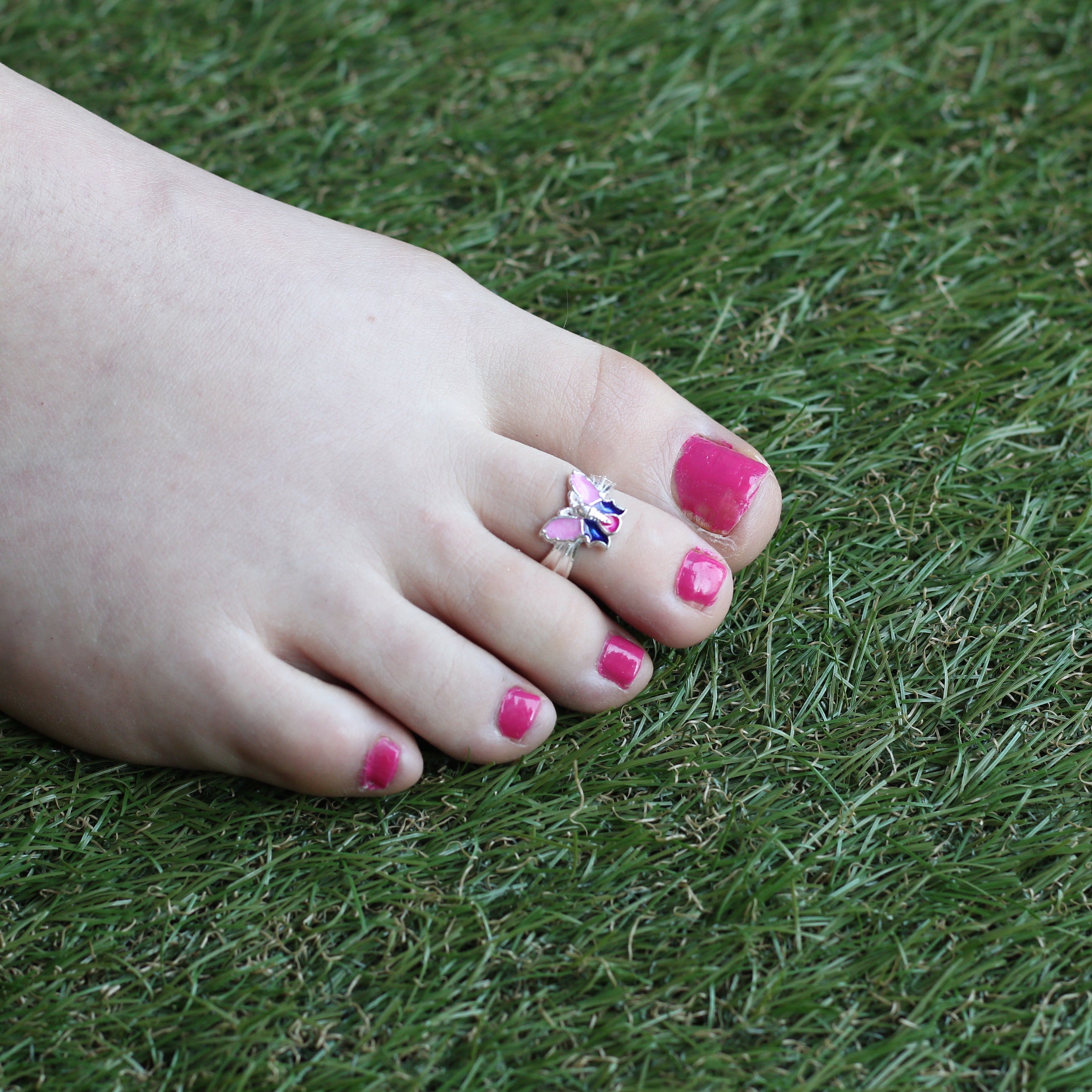 925 Silver Colourful Butterfly Bohemian Indian Bichiya Midi Toe Ring