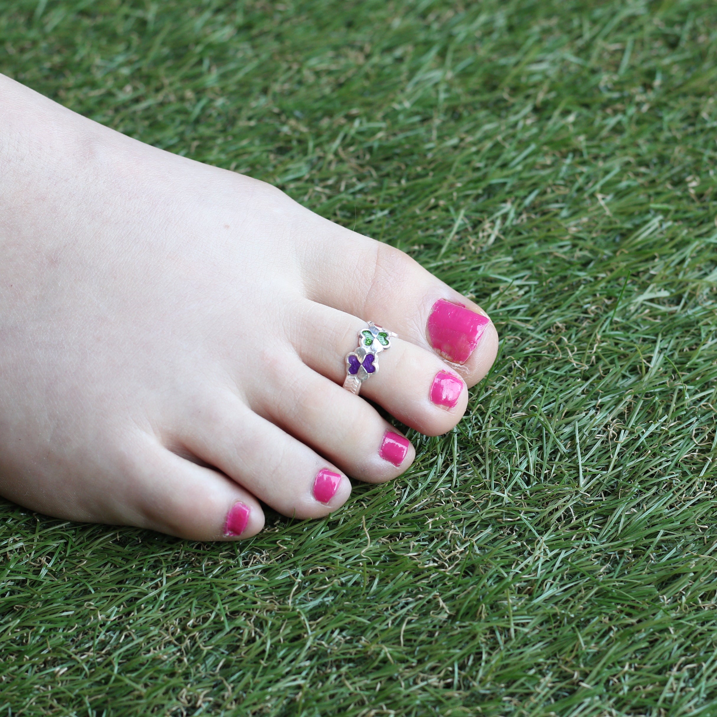 925 Silver Colourful Butterfly Bohemian Indian Bichiya Midi Toe Ring