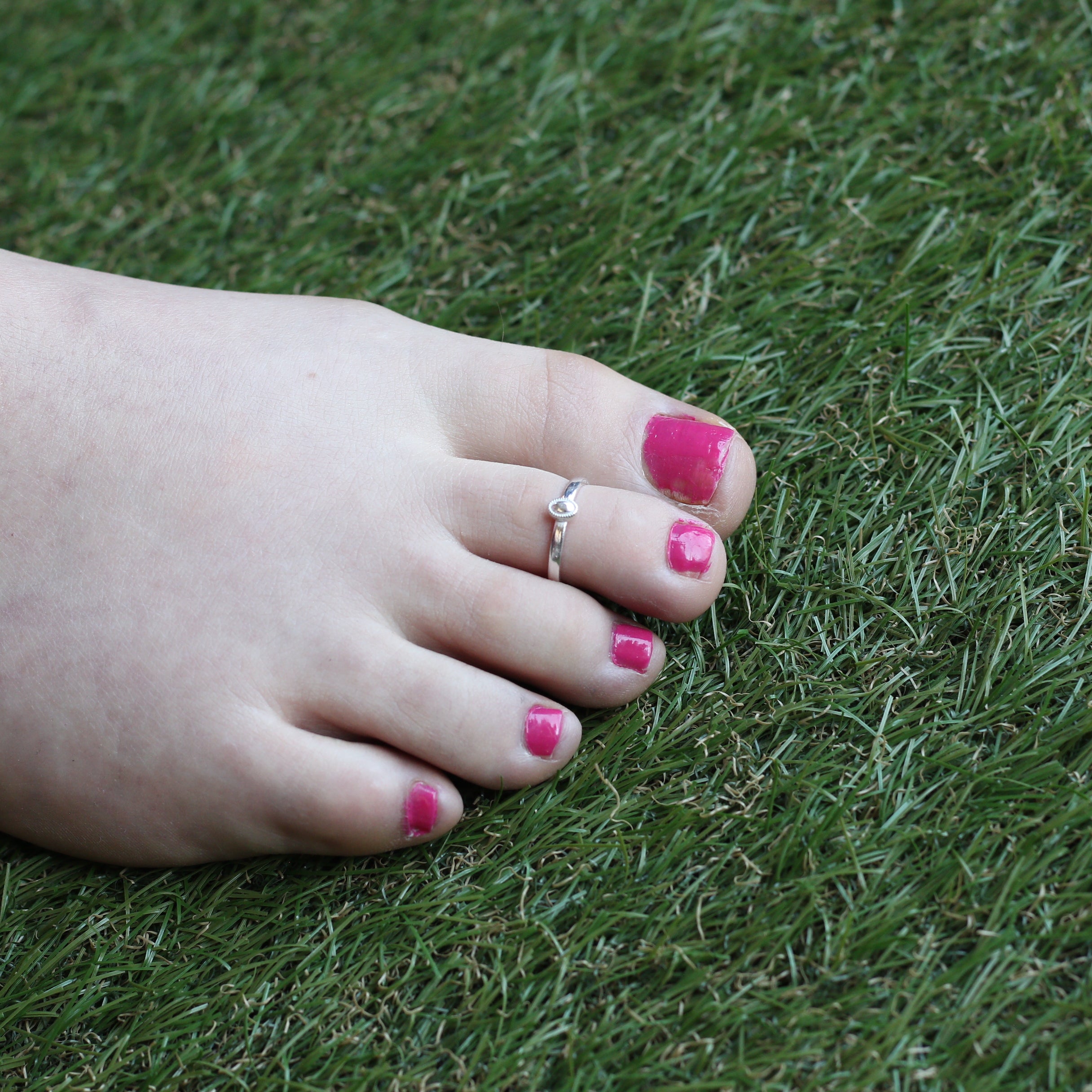 Pure Silver Adjustable Slim Silver Bohemian Bichiya Toe Ring