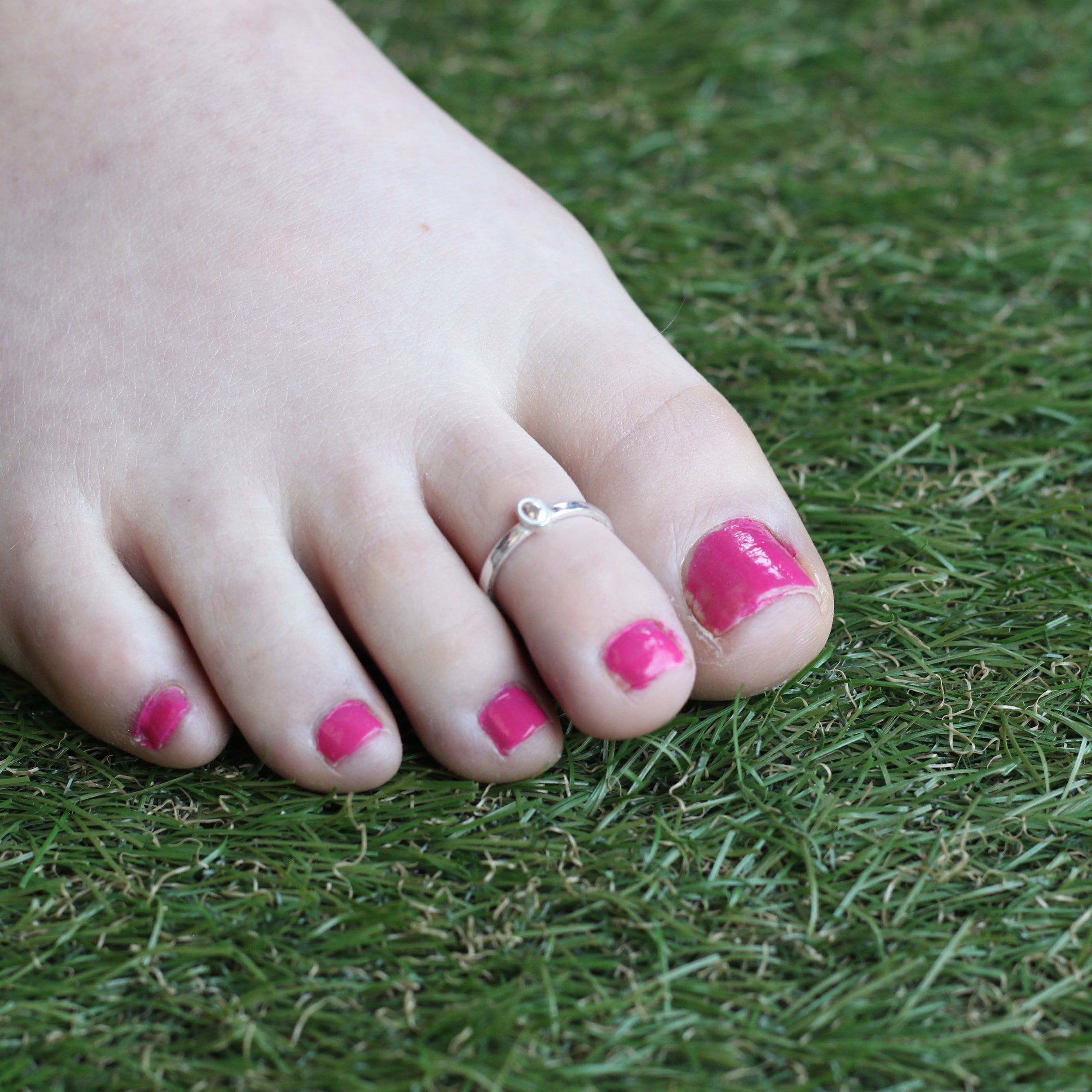 Pure Silver Adjustable Slim Silver Bohemian Bichiya Toe Ring