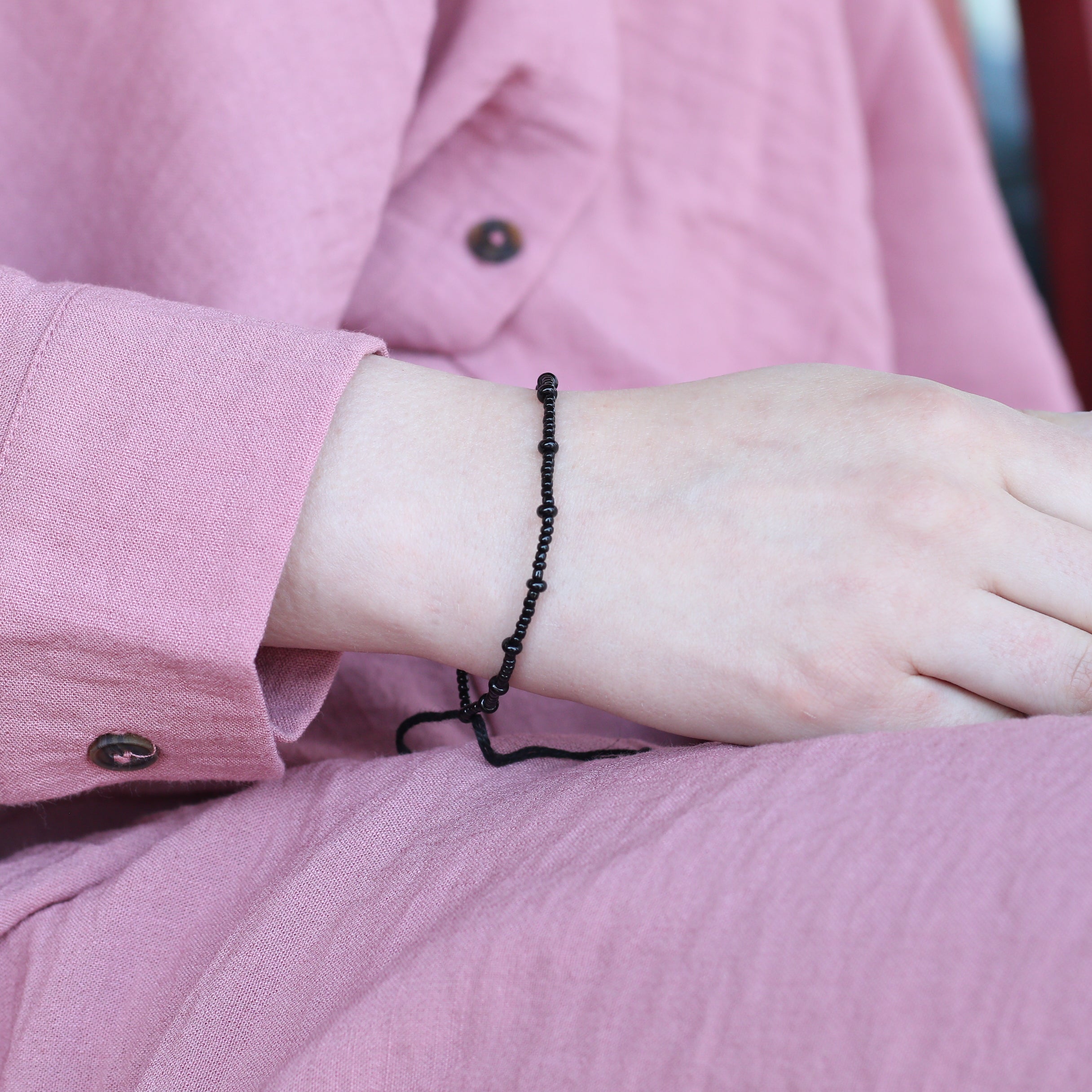 Mangalsutra Nazaria Everyday Black Beads Elegant Asian Indian Daily Bracelet