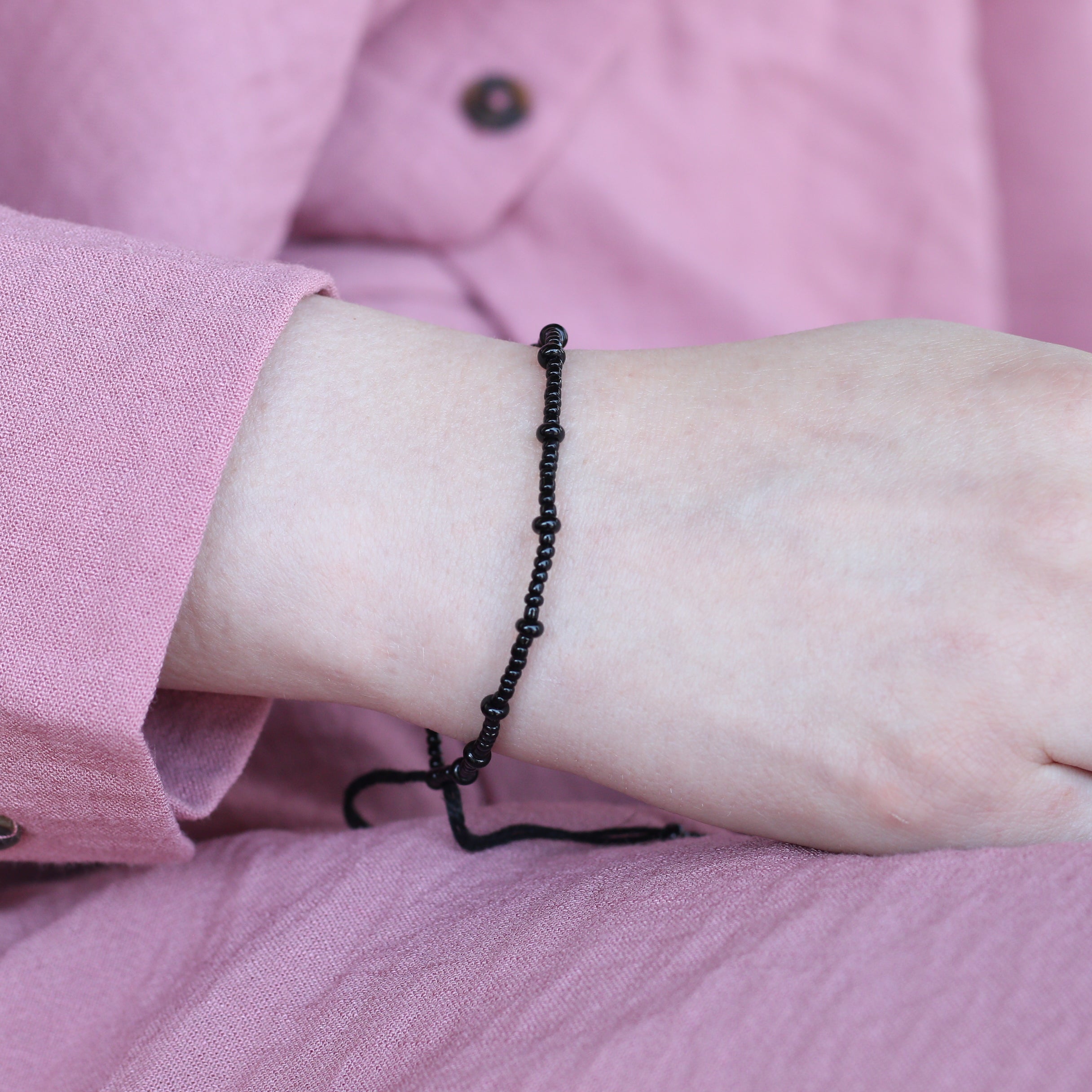 Mangalsutra Nazaria Everyday Black Beads Elegant Asian Indian Daily Bracelet